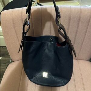 Dooney & Bourke Dark Blue Leather Shoulder Bag